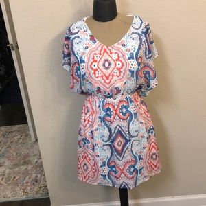 Francesca’s Short sleeve multi color dress
